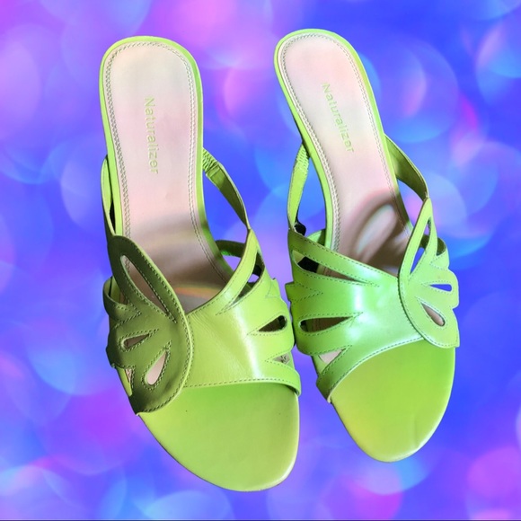 90s Lime green retro wedges - Picture 2 of 3